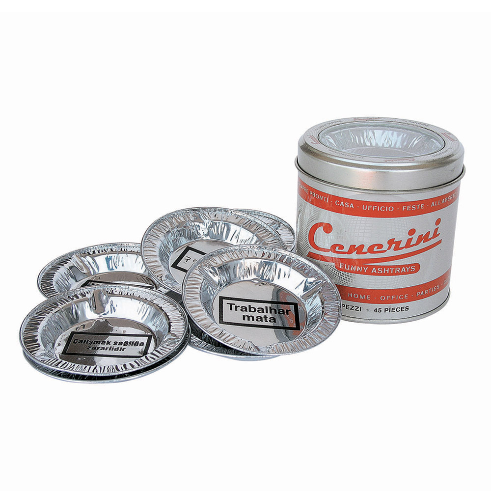 Cenerini Disposable Alum. Foil Ashtrays Design Casa