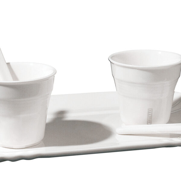 Coffee Set - 2 Cups + 2 Stirrers + 1 Tray