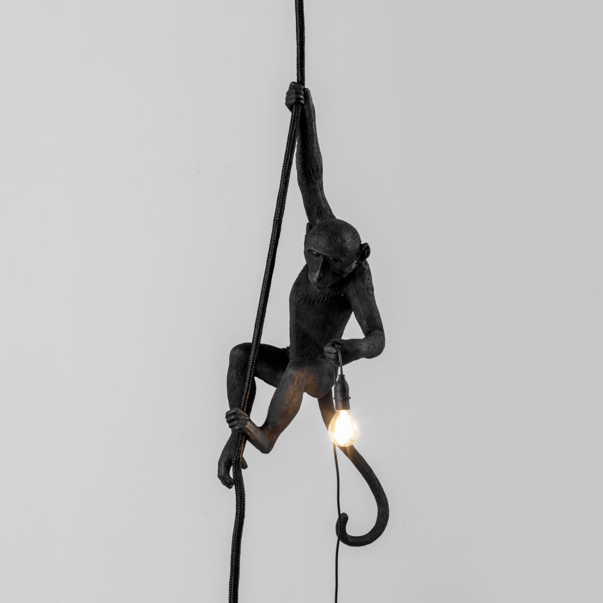 Monkey Lamp with Ceiling Rope Black - Image 6