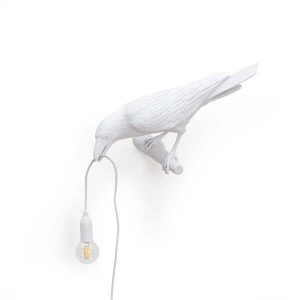 BIRD LAMP - "LOOKING LEFT" WHITE Indoor
