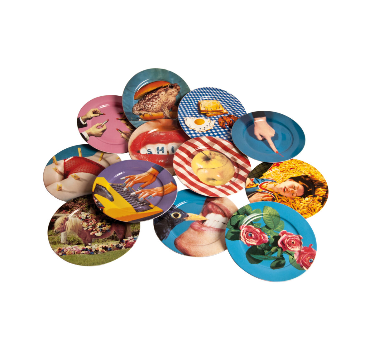 Toiletpaper porcelain plates - Seletti