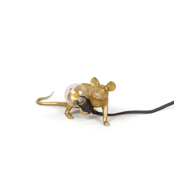 Mouse Lamp Gold Lying Down 'Lop' USB