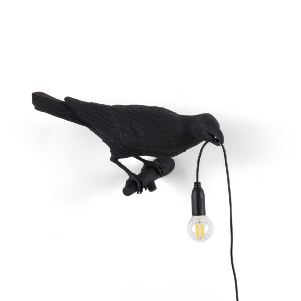 BIRD LAMP - "LOOKING RIGHT" BLACK Indoor