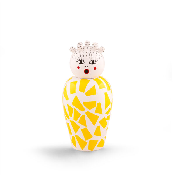 "LE CANOPIE-ROSIO" DOLOMITE VASE WITH COVER