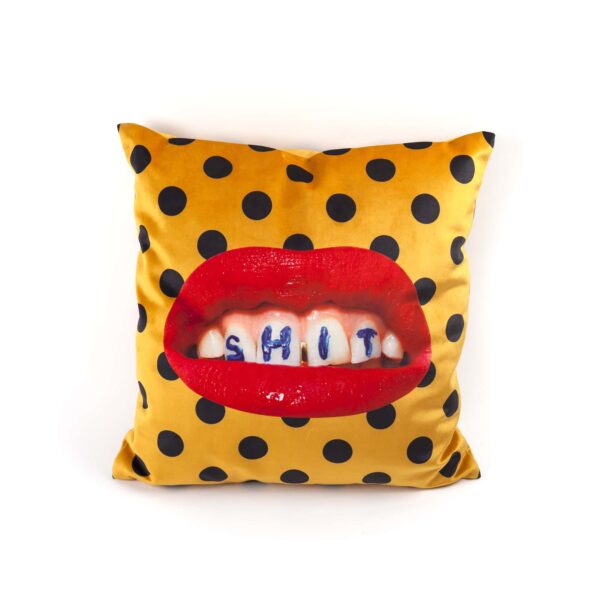 TP CUSHION WITH PLUME PADDING "SHIT" Cm.50x50