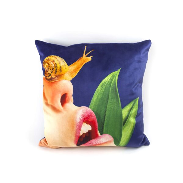 TP CUSHION WITH PLUME PADDING "SNAIL" Cm.50x50