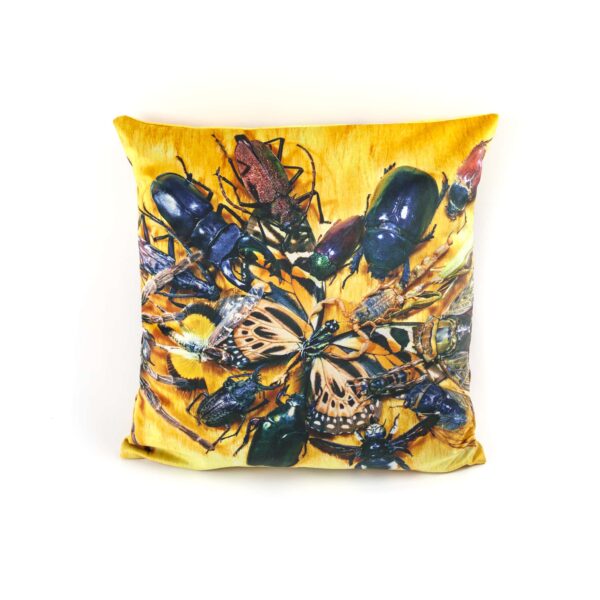 TP CUSHION WITH PLUME PADDING "INSECTS" Cm.50x50