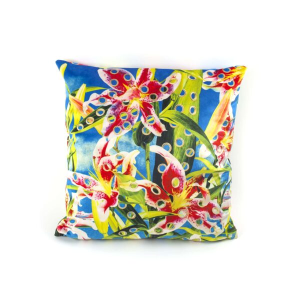TP CUSHION WITH PLUME PADDING "FLOWER WITH HOLES" Cm.50x50