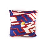 TP CUSHION WITH PLUME PADDING "LABYRINTH" Cm.50x50