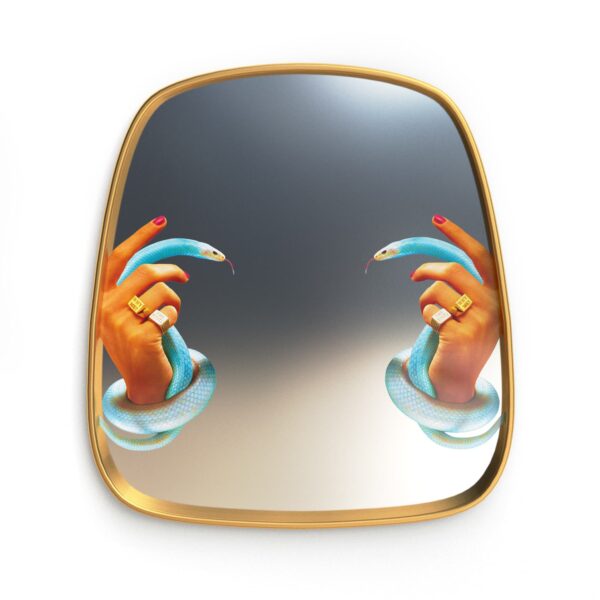 TP MIRROR Gold Frame 'HAND SNAKES'