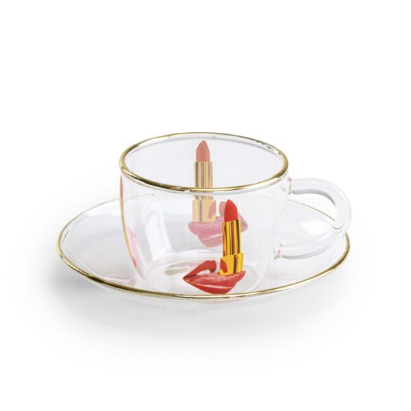 TP Coffee Cup with Saucer 'TONGUE'