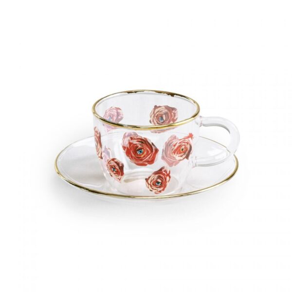 TP Coffee Cup with Saucer 'ROSES'