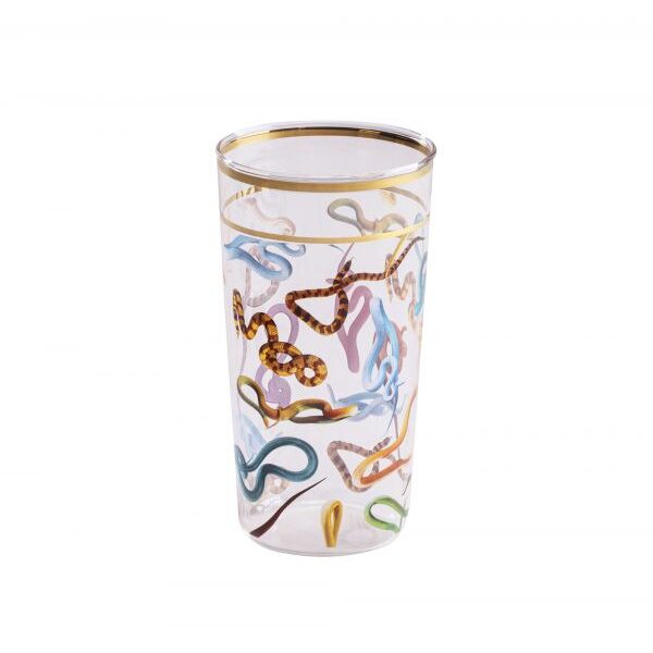 TP Tall Glass 'SNAKES'