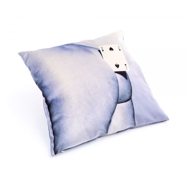 TP Cushion With Plume Padding 'TWO OF SPADES' Cm.50x50