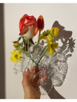 'LOVE IN BLOOM' Heart Vase in Glass - Image 6