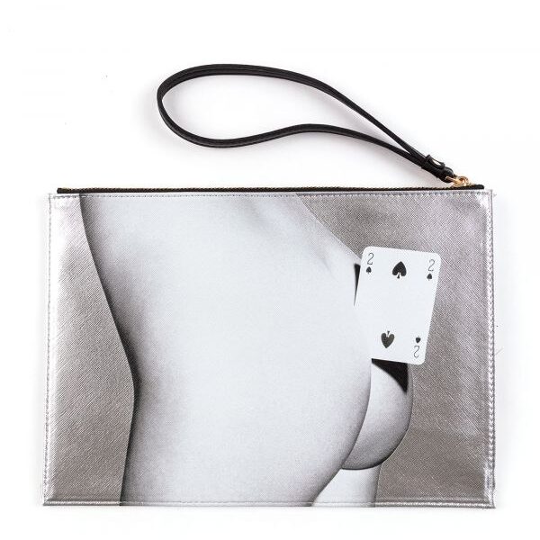 TP Hand Bag In PU 'TWO OF SPADES'