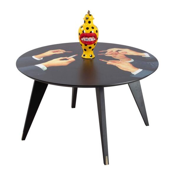TP WOODEN ROUND TABLE ø Cm. 135 h.74,5 - LIPSTICKS BLACK FLOOR STOCK P/UP ONLY SYDNEY