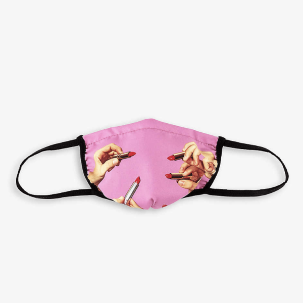 TOILETPAPER FACE MASK 'LIPSTICKS PINK' Size S/M