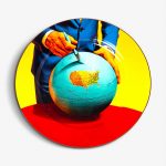 TOILETPAPER NEW Porcelain Plate 'GLOBE'